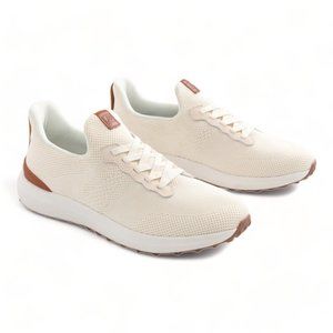Johnnie-O Knit Range Runner 2.0 Golf Sneakers in Ivory, Men's Size 11.5